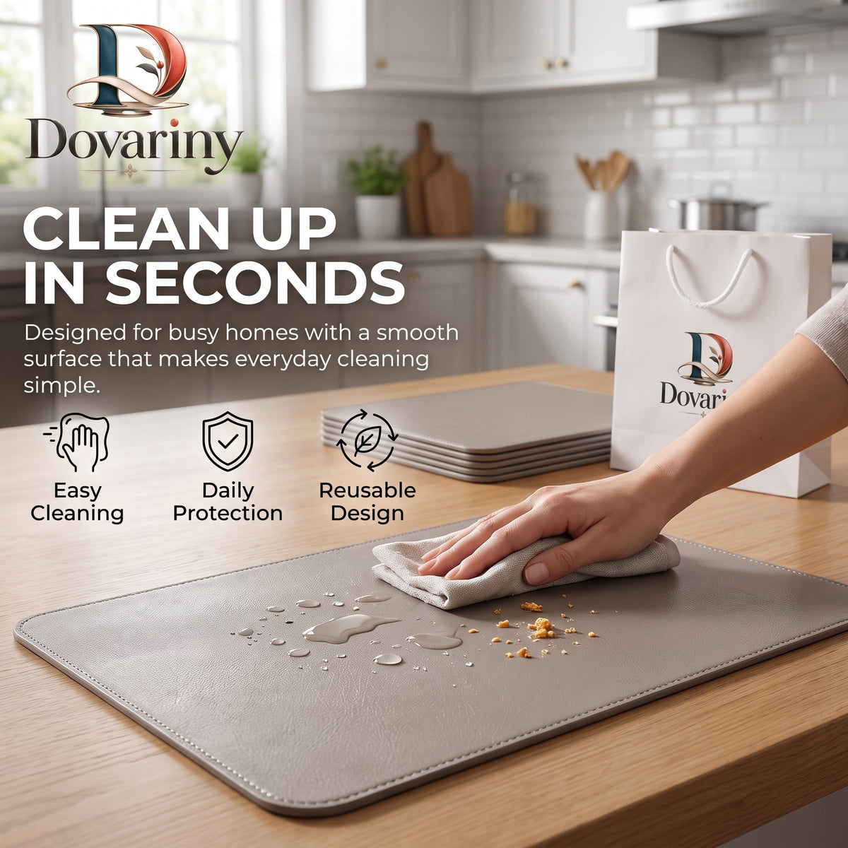Dovariny™ TableWeave Dining Placemat – Modern Heat-Resistant Table Mat for Everyday Meals, Dinner Parties & Home Décor