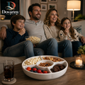 Dovariny™ SnackNest Divided Serving Tray – Multi-Compartment Snack Organizer for Candy, Nuts, Fruit & Entertaining