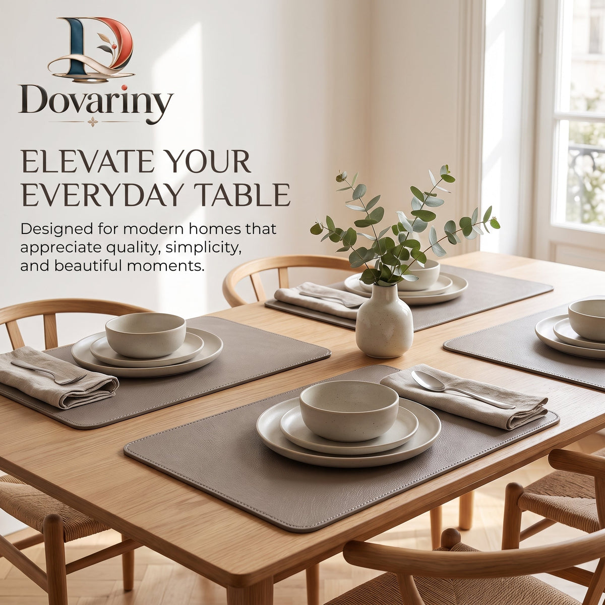 Dovariny™ TableWeave Dining Placemat – Modern Heat-Resistant Table Mat for Everyday Meals, Dinner Parties & Home Décor